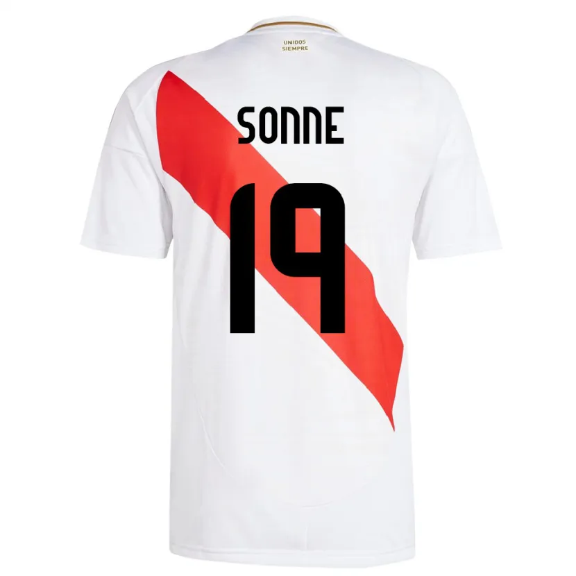 Danxen Herren Peru Oliver Sonne #19 Weiß Heimtrikot Trikot 24-26 T-Shirt