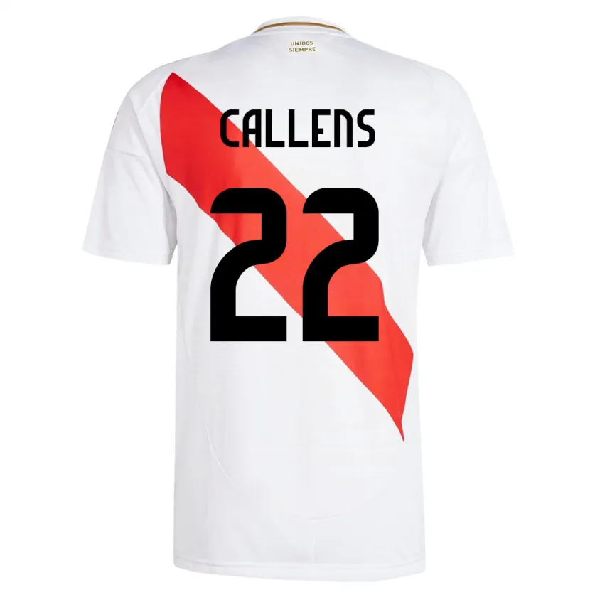 Danxen Herren Peru Alexander Callens #22 Weiß Heimtrikot Trikot 24-26 T-Shirt