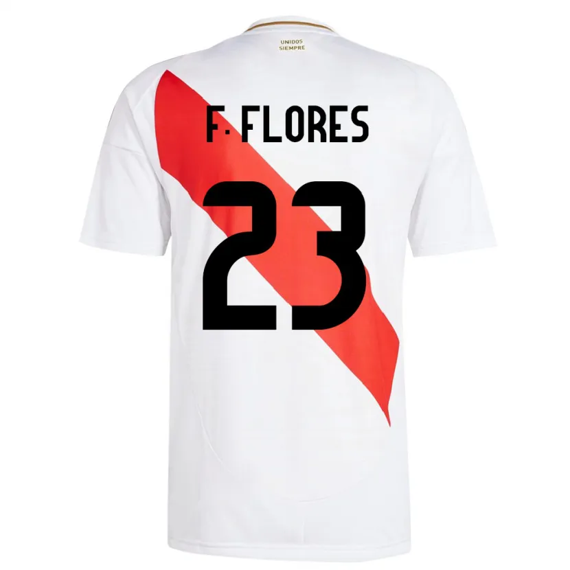 Danxen Herren Peru Franchesco Flores #23 Weiß Heimtrikot Trikot 24-26 T-Shirt