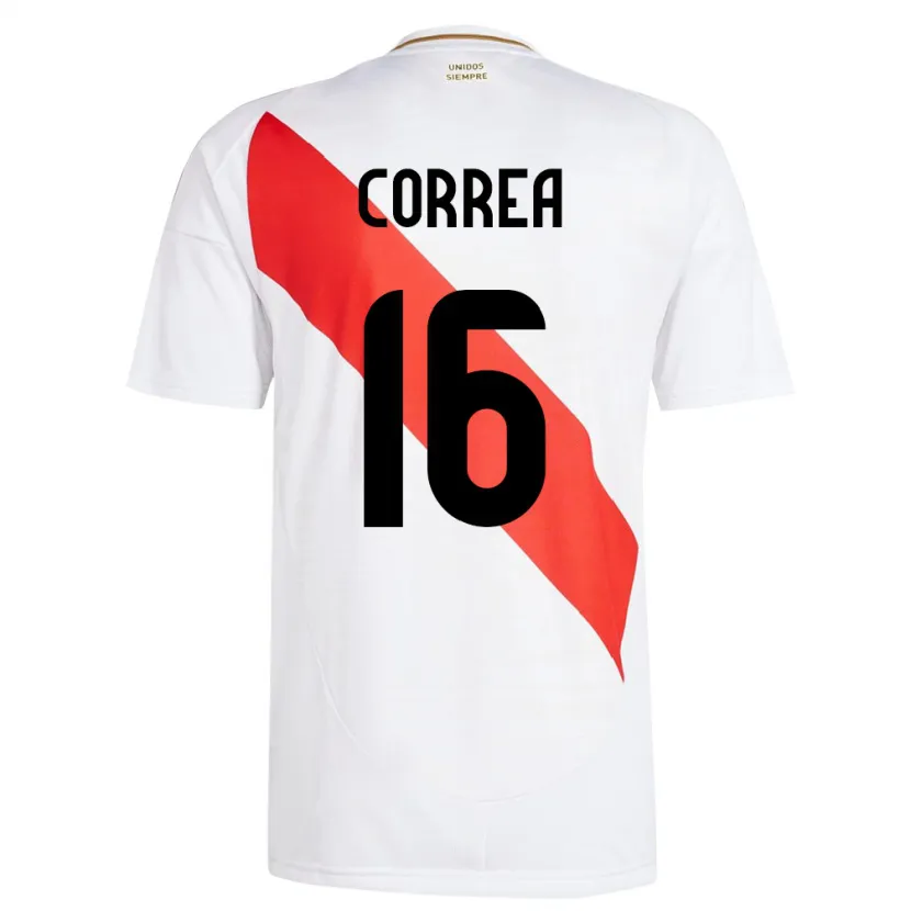 Danxen Herren Peru Eslyn Correa #16 Weiß Heimtrikot Trikot 24-26 T-Shirt