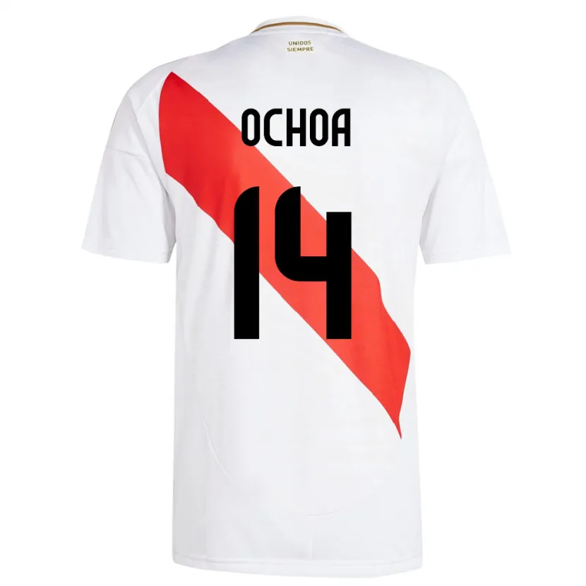 Danxen Herren Peru Victoria Ochoa #14 Weiß Heimtrikot Trikot 24-26 T-Shirt