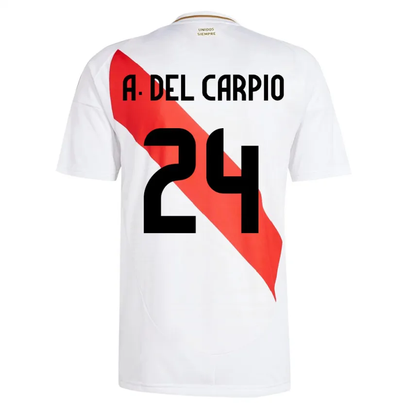 Danxen Herren Peru Annie Del Carpio #24 Weiß Heimtrikot Trikot 24-26 T-Shirt