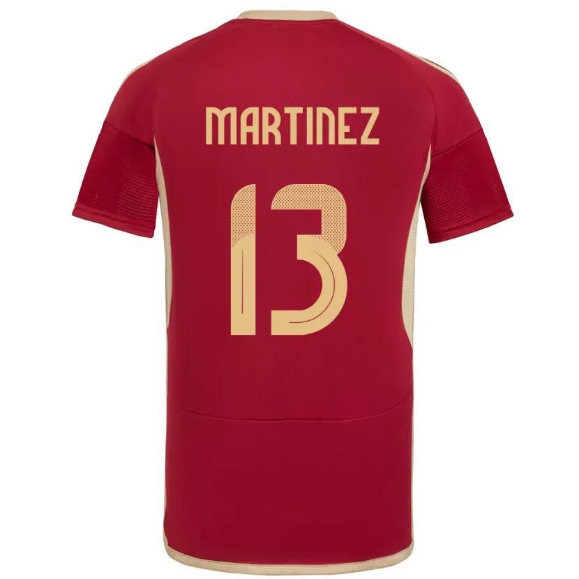Danxen Herren Venezuela José Martínez #13 Burgund Heimtrikot Trikot 24-26 T-Shirt