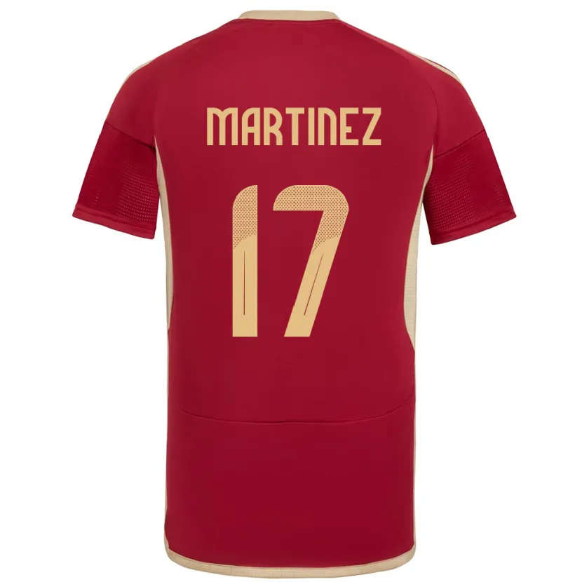 Danxen Herren Venezuela David Martínez #17 Burgund Heimtrikot Trikot 24-26 T-Shirt