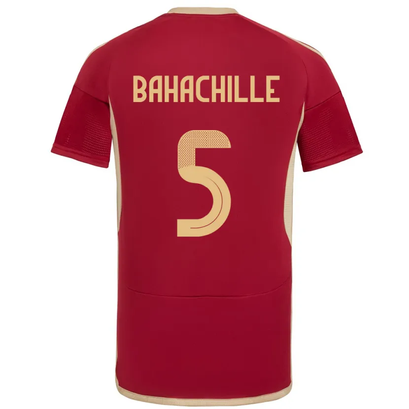 Danxen Herren Venezuela Abraham Bahachille #5 Burgund Heimtrikot Trikot 24-26 T-Shirt