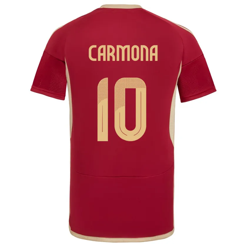 Danxen Herren Venezuela Wikelman Carmona #10 Burgund Heimtrikot Trikot 24-26 T-Shirt