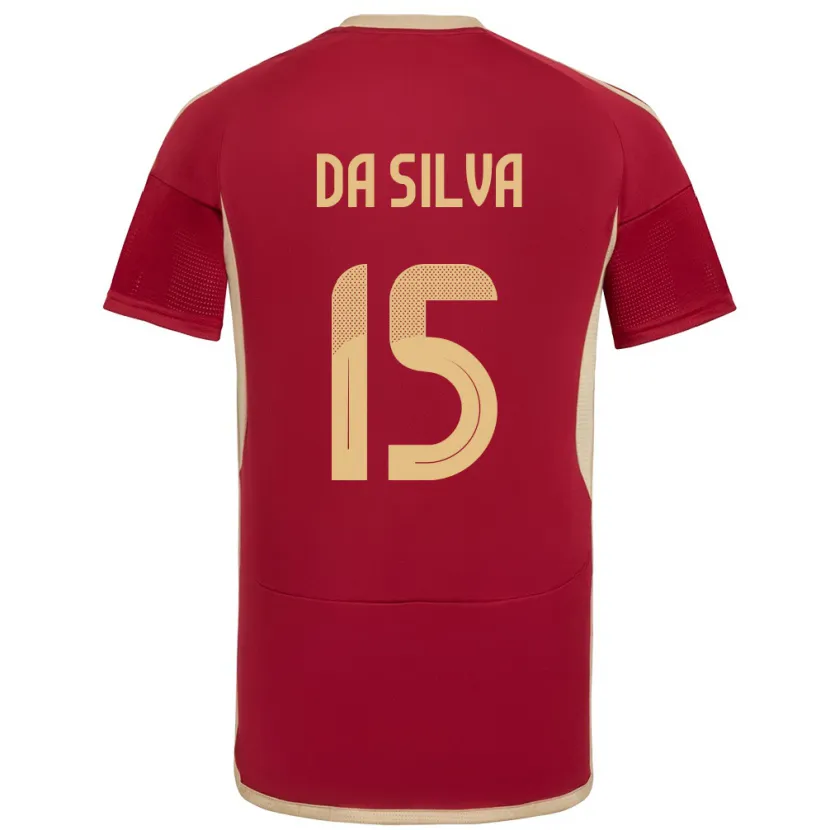 Danxen Herren Venezuela Cesar Da Silva #15 Burgund Heimtrikot Trikot 24-26 T-Shirt