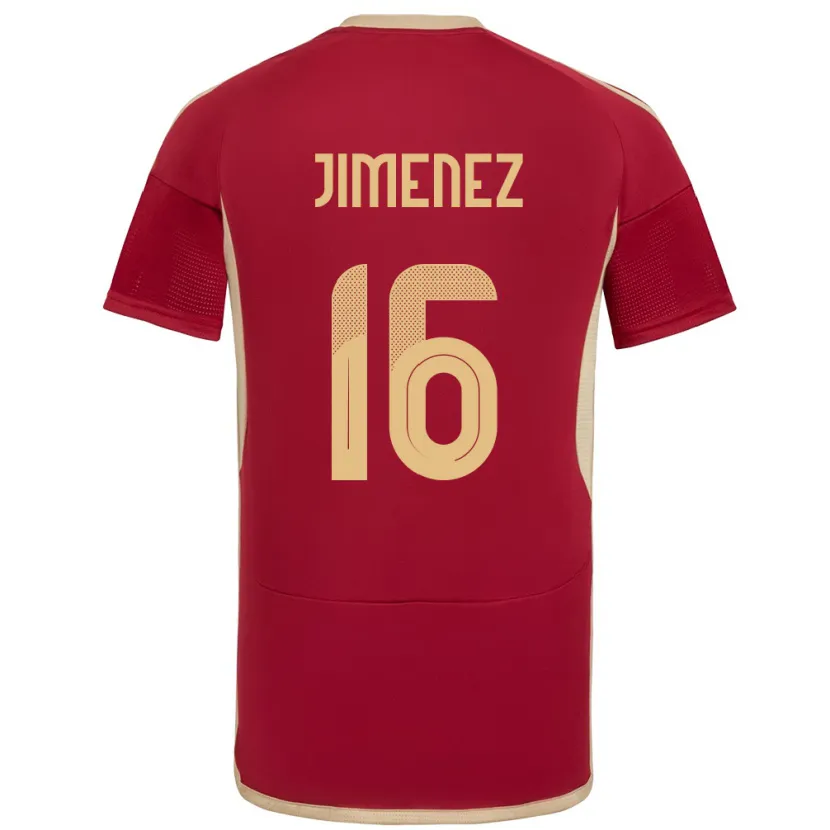 Danxen Herren Venezuela Néstor Jiménez #16 Burgund Heimtrikot Trikot 24-26 T-Shirt