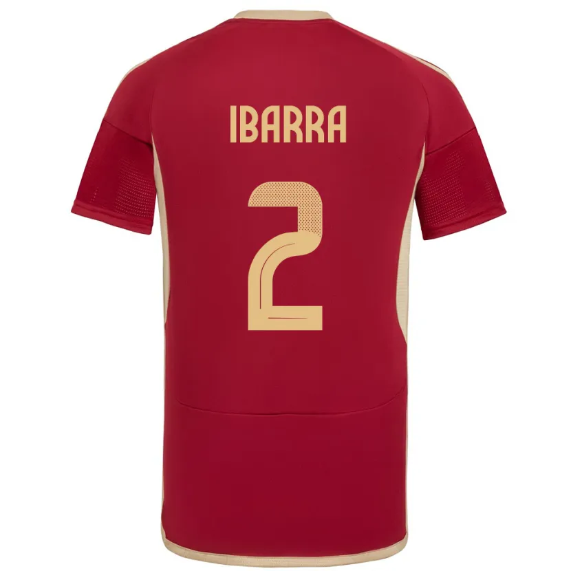Danxen Herren Venezuela Pablo Ibarra #2 Burgund Heimtrikot Trikot 24-26 T-Shirt