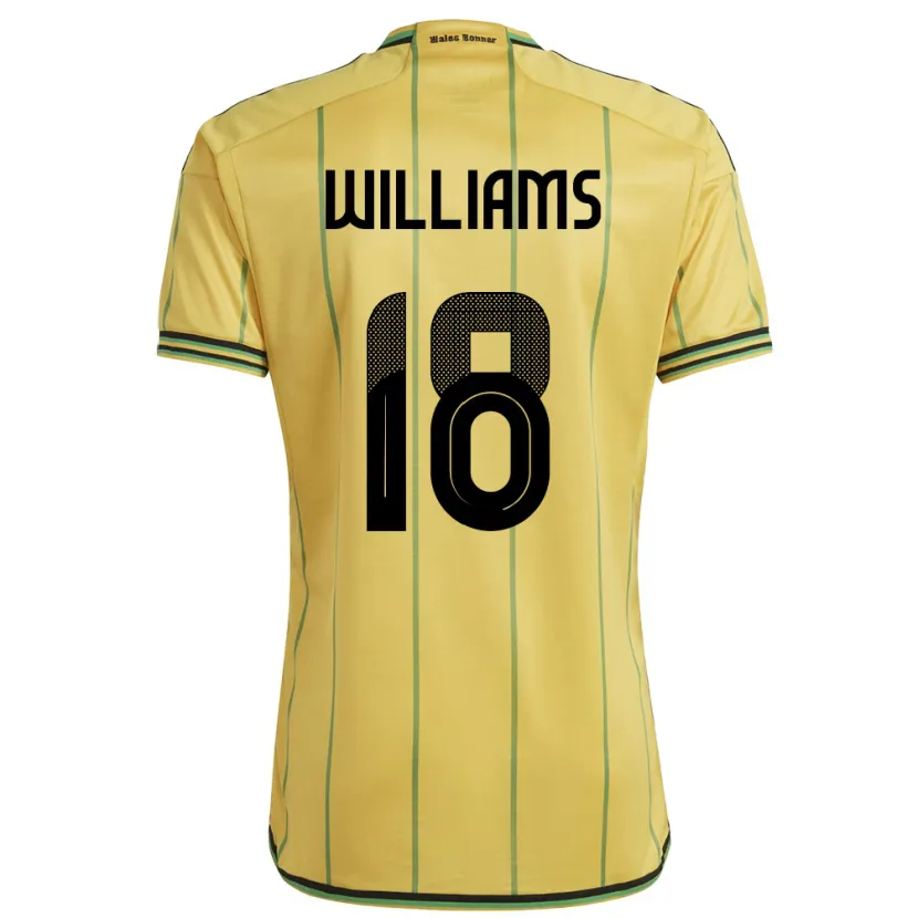 Danxen Herren Jamaika Romario Williams #18 Gelb Heimtrikot Trikot 24-26 T-Shirt