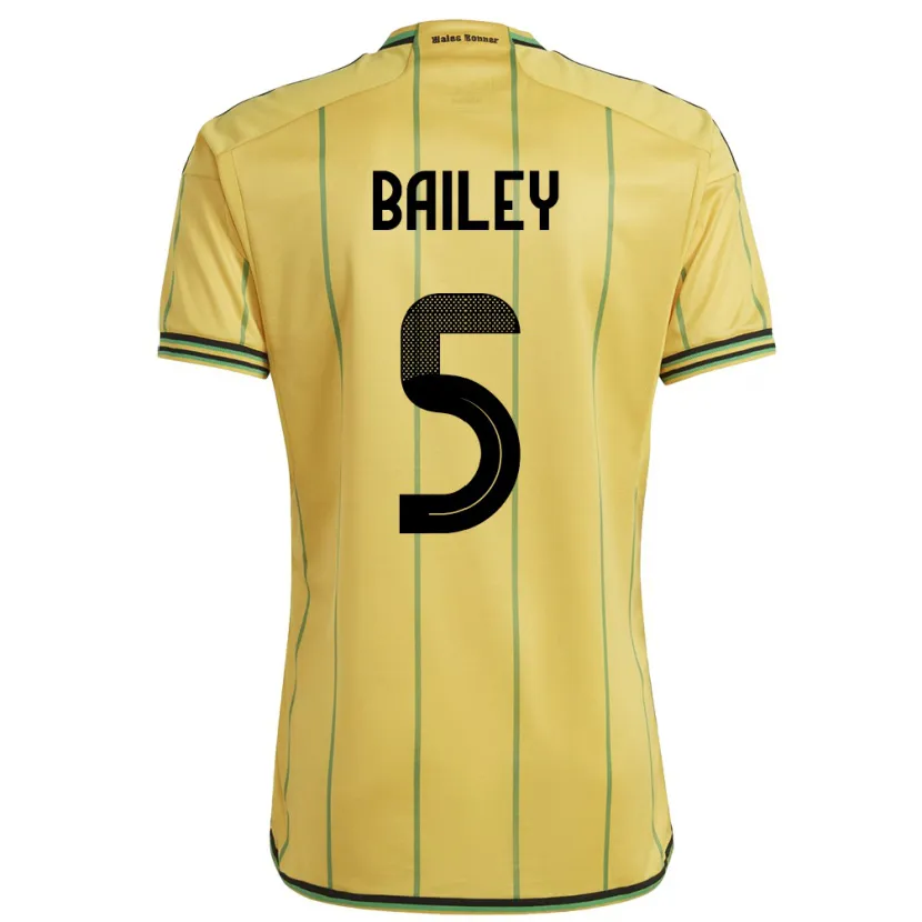 Danxen Herren Jamaika Jade Bailey #5 Gelb Heimtrikot Trikot 24-26 T-Shirt