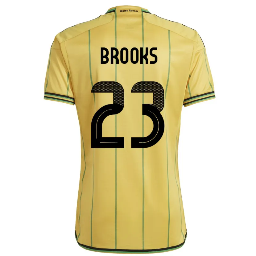 Danxen Herren Jamaika Liya Brooks #23 Gelb Heimtrikot Trikot 24-26 T-Shirt
