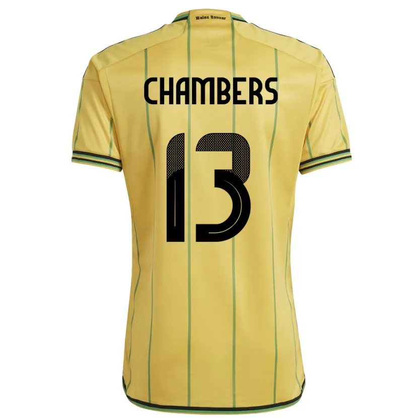 Danxen Herren Jamaika Chris-Ann Chambers #13 Gelb Heimtrikot Trikot 24-26 T-Shirt
