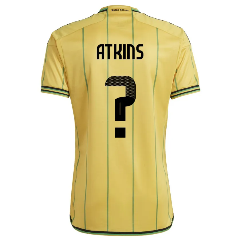 Danxen Herren Jamaika Maliah Atkins #0 Gelb Heimtrikot Trikot 24-26 T-Shirt
