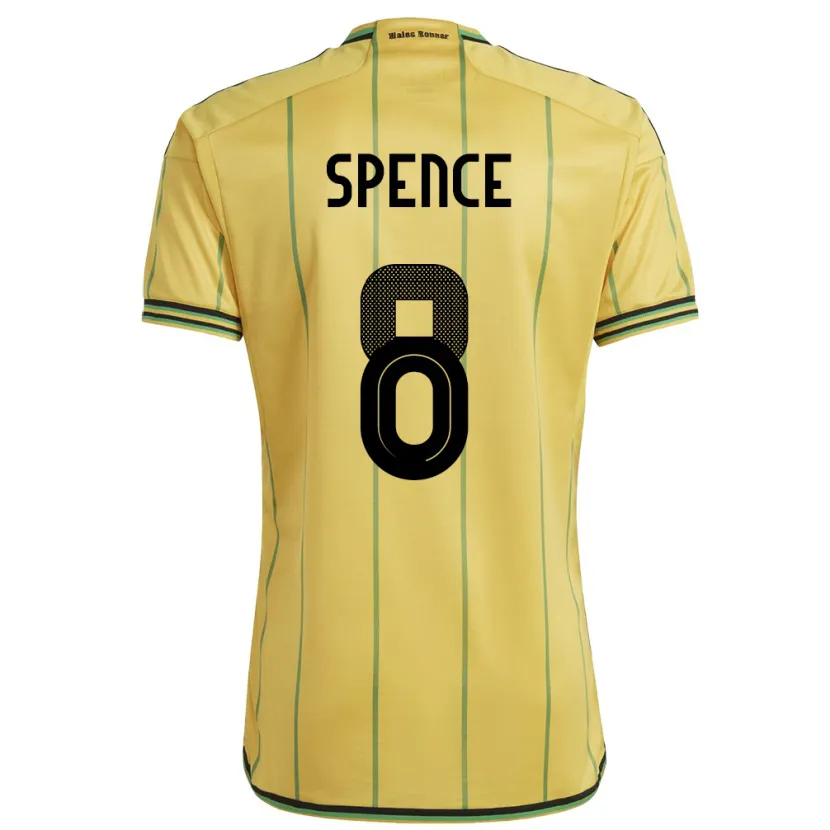 Danxen Herren Jamaika Drew Spence #8 Gelb Heimtrikot Trikot 24-26 T-Shirt