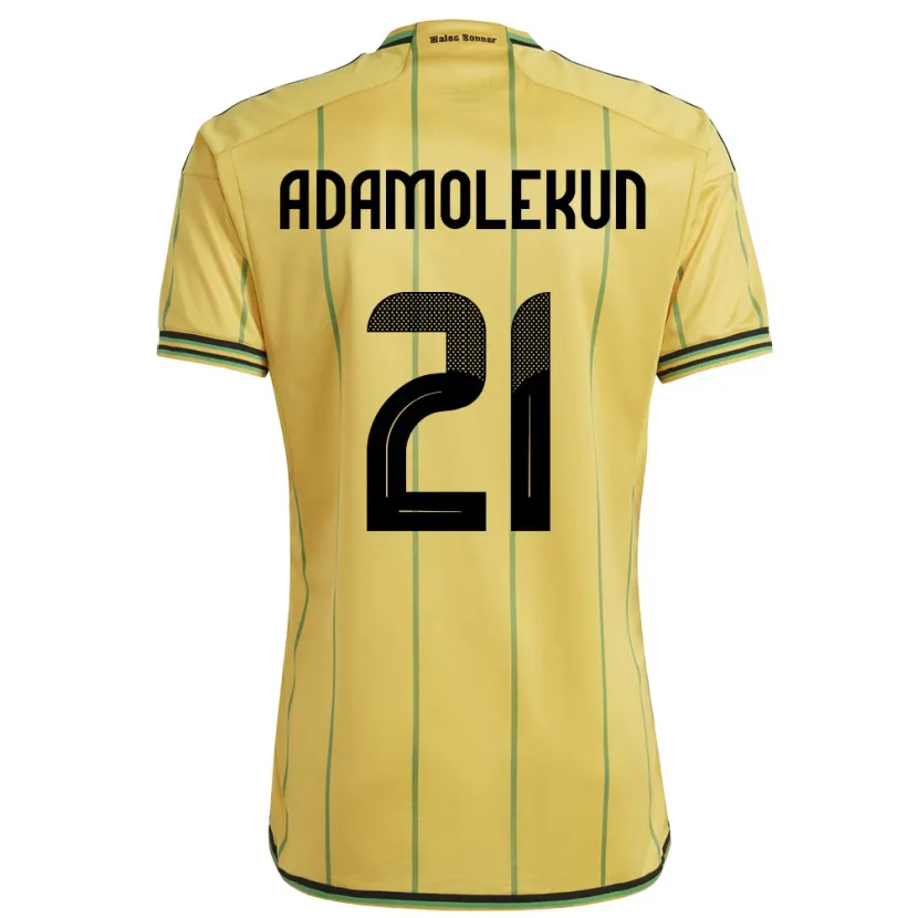 Danxen Herren Jamaika Olufolasade Adamolekun #21 Gelb Heimtrikot Trikot 24-26 T-Shirt