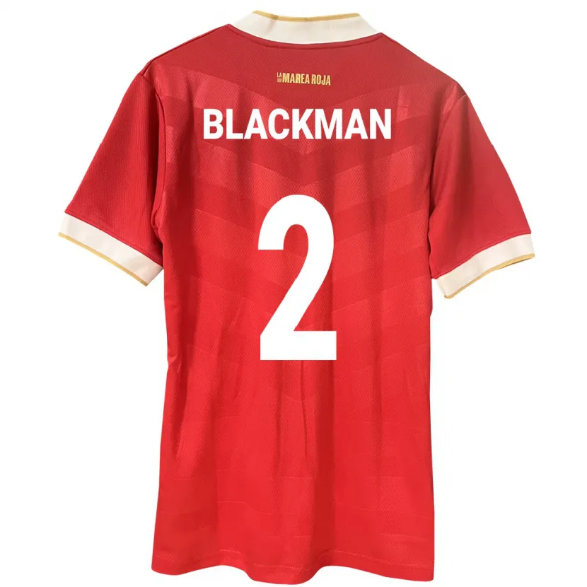 Danxen Herren Panama César Blackman #2 Rot Heimtrikot Trikot 24-26 T-Shirt