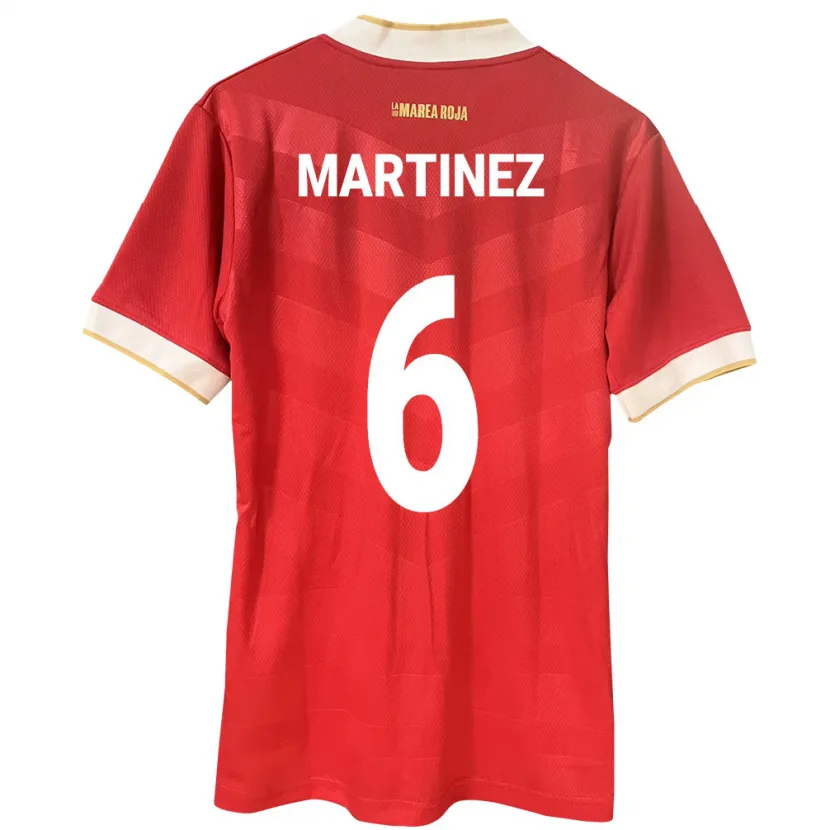 Danxen Herren Panama Christian Martínez #6 Rot Heimtrikot Trikot 24-26 T-Shirt