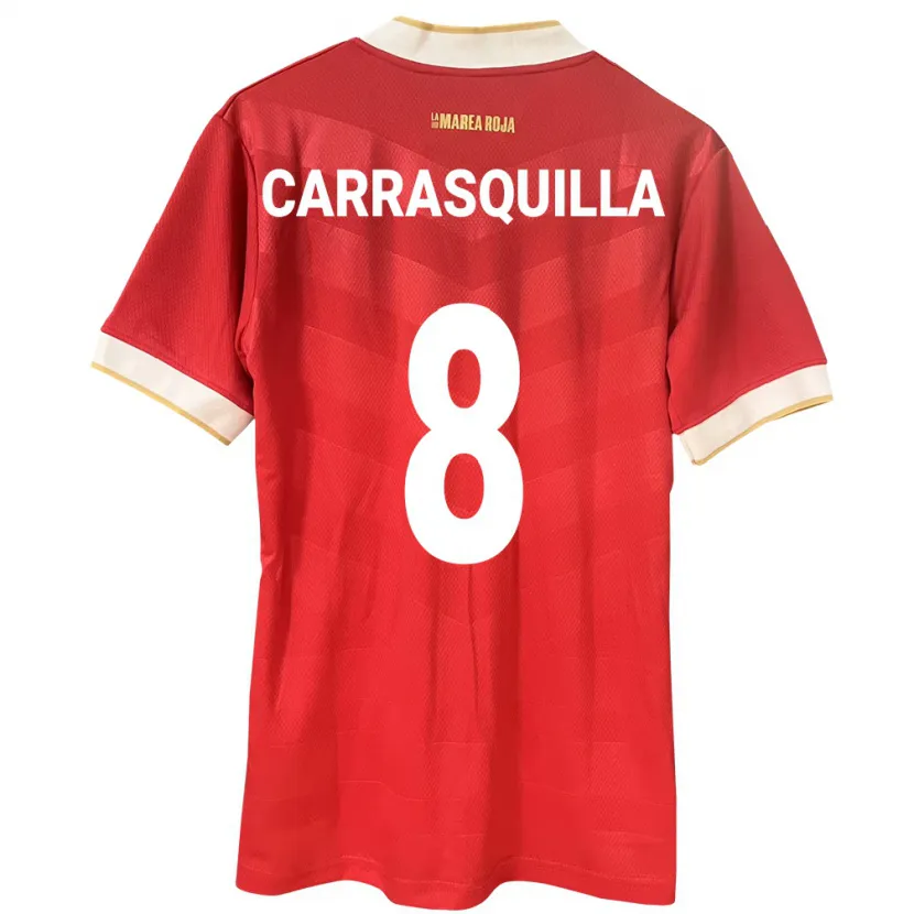 Danxen Herren Panama Adalberto Carrasquilla #8 Rot Heimtrikot Trikot 24-26 T-Shirt