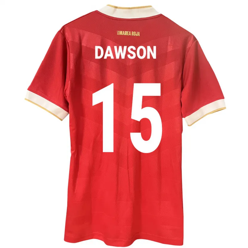 Danxen Herren Panama Didier Dawson #15 Rot Heimtrikot Trikot 24-26 T-Shirt