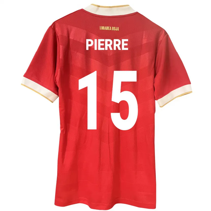 Danxen Herren Panama Joshua Pierre #15 Rot Heimtrikot Trikot 24-26 T-Shirt