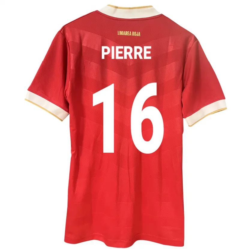Danxen Herren Panama Jael Pierre #16 Rot Heimtrikot Trikot 24-26 T-Shirt