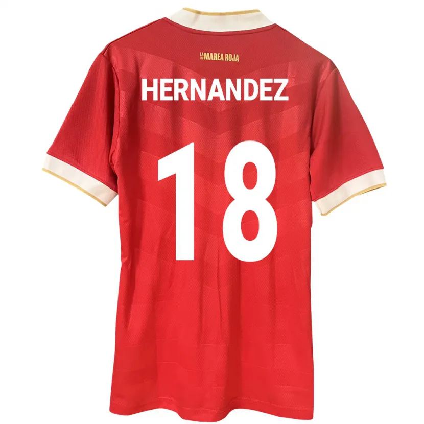 Danxen Herren Panama Erika Hernández #18 Rot Heimtrikot Trikot 24-26 T-Shirt