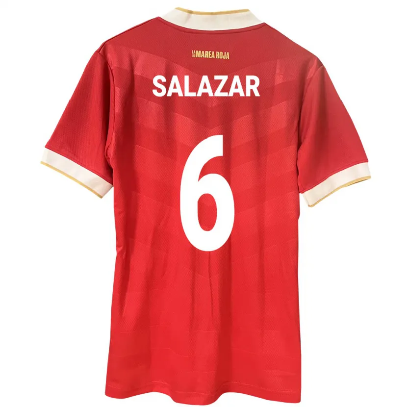 Danxen Herren Panama Deysiré Salazar #6 Rot Heimtrikot Trikot 24-26 T-Shirt