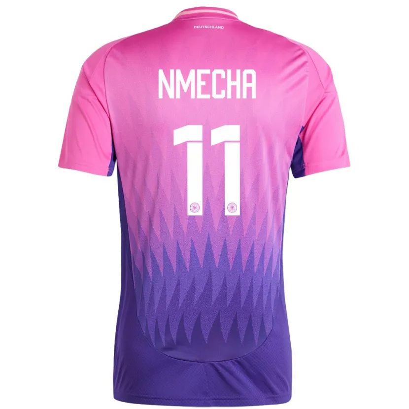 Danxen Herren Deutschland Lukas Nmecha #11 Pink Lila Auswärtstrikot Trikot 24-26 T-Shirt