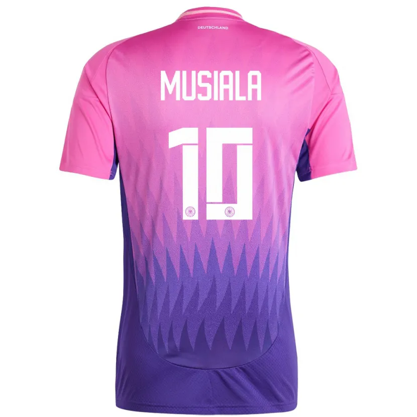 Danxen Herren Deutschland Jamal Musiala #10 Pink Lila Auswärtstrikot Trikot 24-26 T-Shirt