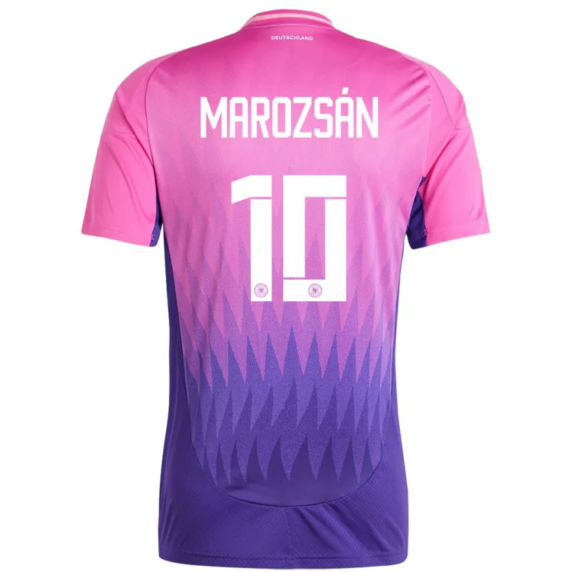 Danxen Herren Deutschland Dzsenifer Marozsan #10 Pink Lila Auswärtstrikot Trikot 24-26 T-Shirt