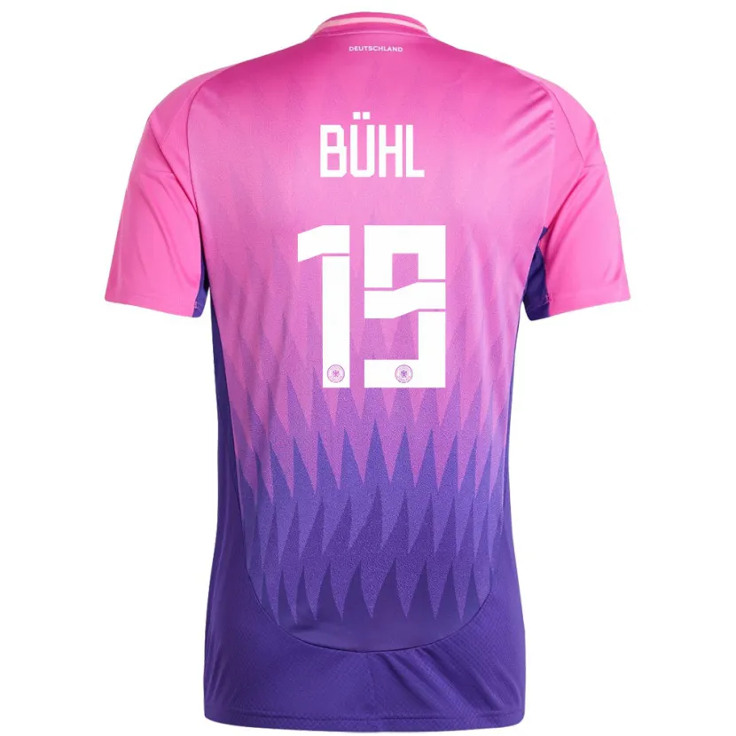 Danxen Herren Deutschland Klara Buhl #19 Pink Lila Auswärtstrikot Trikot 24-26 T-Shirt
