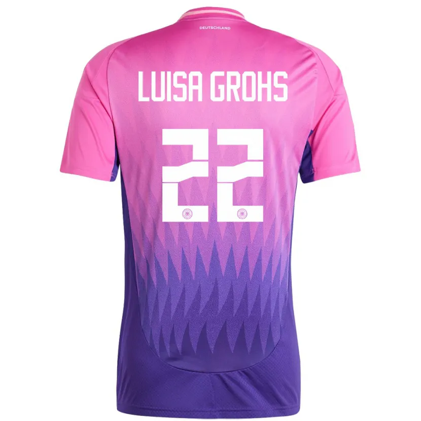 Danxen Herren Deutschland Maria Luisa Grohs #22 Pink Lila Auswärtstrikot Trikot 24-26 T-Shirt