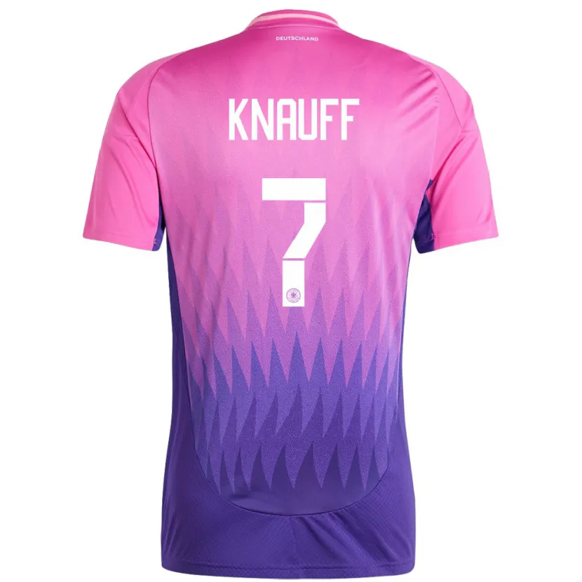 Danxen Herren Deutschland Ansgar Knauff #7 Pink Lila Auswärtstrikot Trikot 24-26 T-Shirt