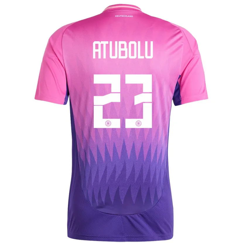 Danxen Herren Deutschland Noah Atubolu #23 Pink Lila Auswärtstrikot Trikot 24-26 T-Shirt