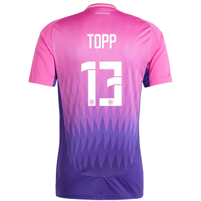 Danxen Herren Deutschland Keke Topp #13 Pink Lila Auswärtstrikot Trikot 24-26 T-Shirt