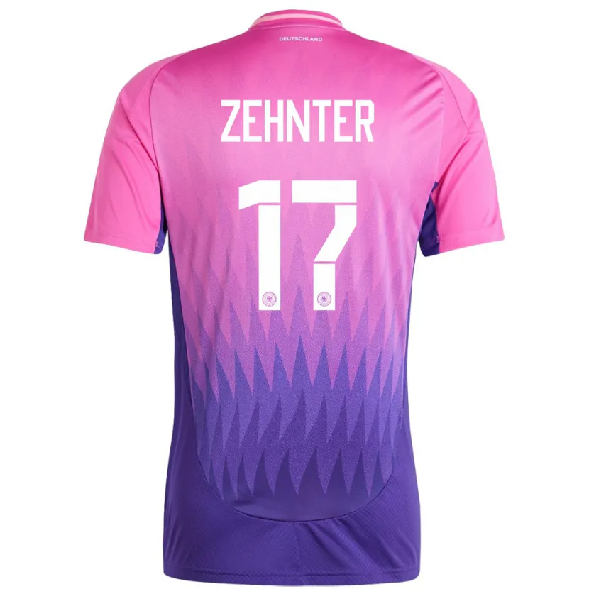 Danxen Herren Deutschland Aaron Zehnter #17 Pink Lila Auswärtstrikot Trikot 24-26 T-Shirt