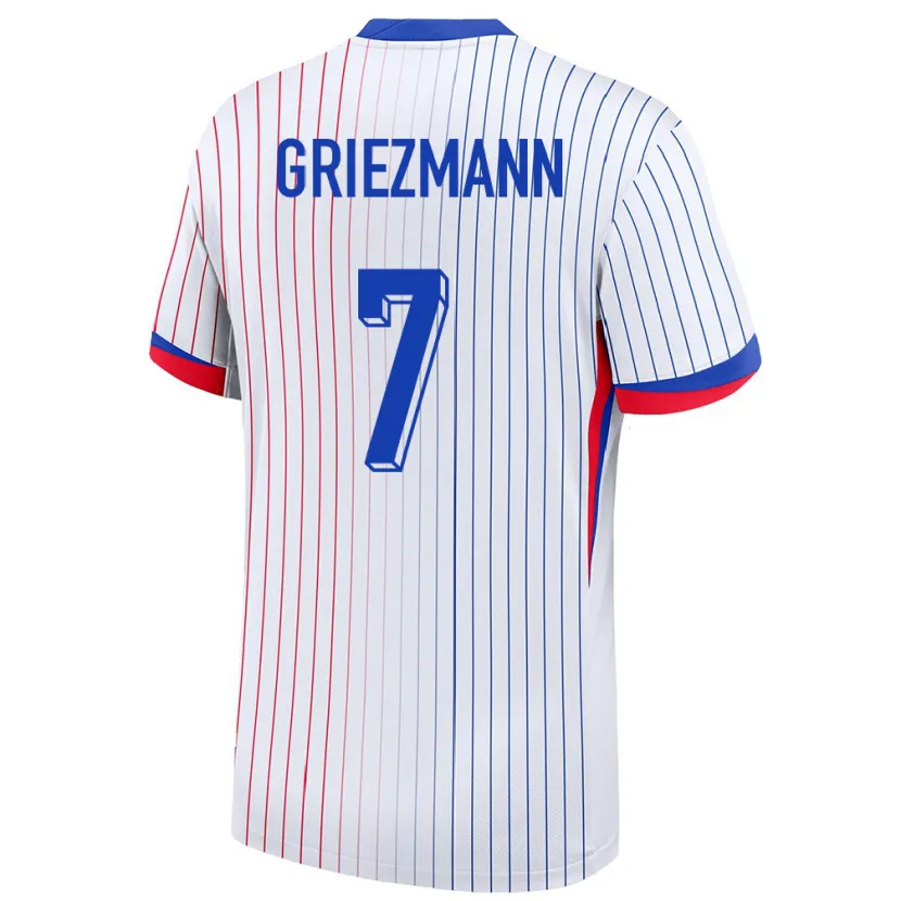 Danxen Herren Frankreich Antoine Griezmann #7 Weiß Auswärtstrikot Trikot 24-26 T-Shirt