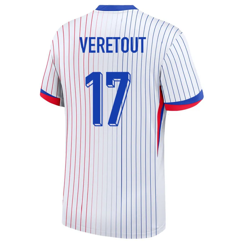 Danxen Herren Frankreich Jordan Veretout #17 Weiß Auswärtstrikot Trikot 24-26 T-Shirt
