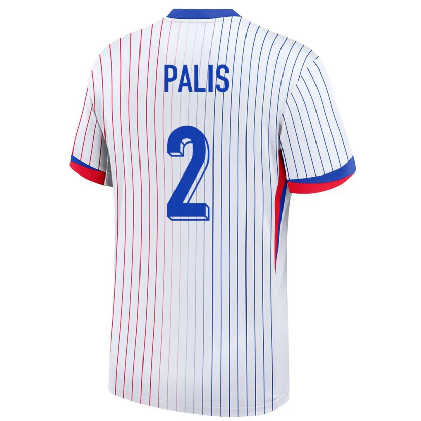 Danxen Herren Frankreich Ella Palis #2 Weiß Auswärtstrikot Trikot 24-26 T-Shirt