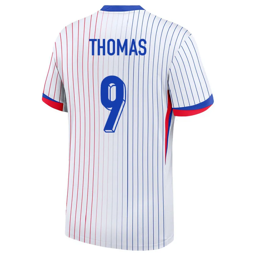 Danxen Herren Frankreich Lindsey Thomas #9 Weiß Auswärtstrikot Trikot 24-26 T-Shirt