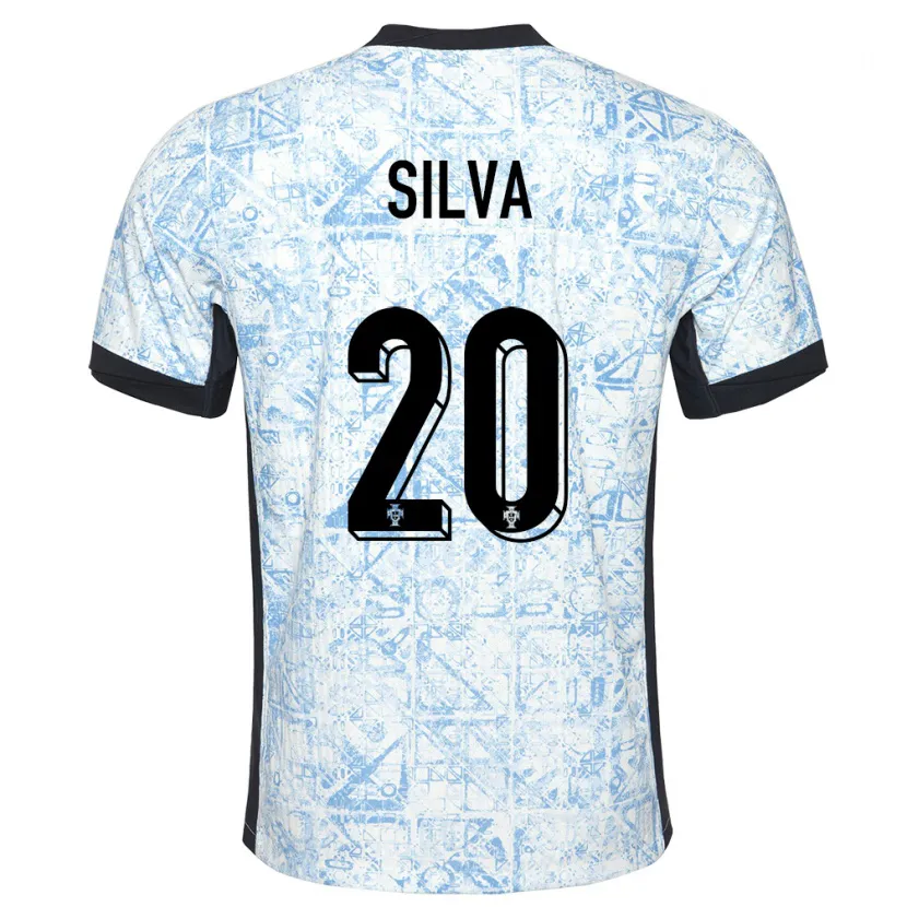 Danxen Herren Portugal Fabio Silva #20 Cremeblau Auswärtstrikot Trikot 24-26 T-Shirt