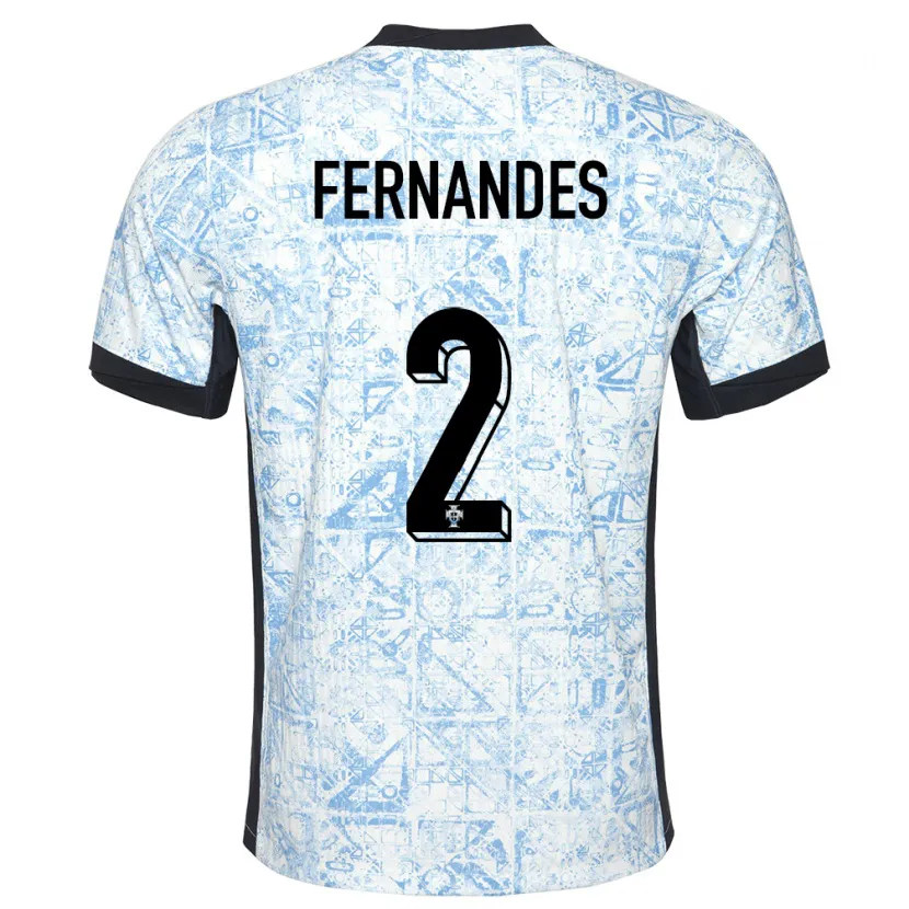 Danxen Herren Portugal Martim Fernandes #2 Cremeblau Auswärtstrikot Trikot 24-26 T-Shirt