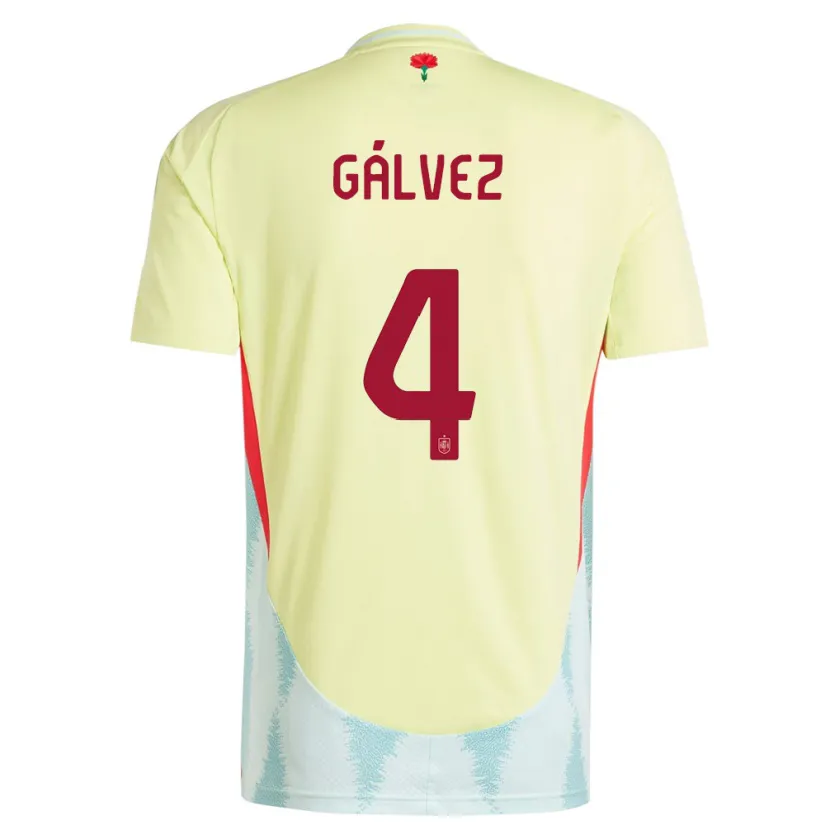 Danxen Herren Spanien Rocio Galvez #4 Gelb Auswärtstrikot Trikot 24-26 T-Shirt