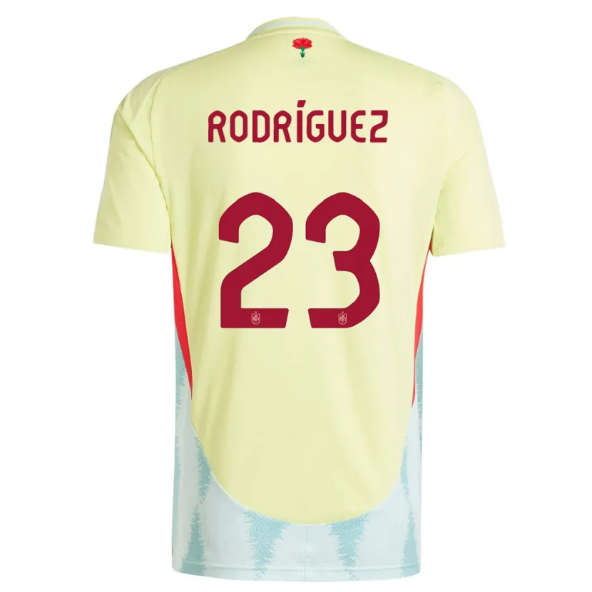 Danxen Herren Spanien Misa Rodriguez #23 Gelb Auswärtstrikot Trikot 24-26 T-Shirt