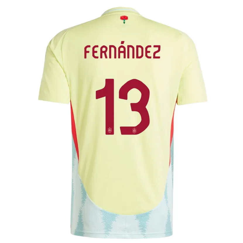 Danxen Herren Spanien Cesar Fernandez #13 Gelb Auswärtstrikot Trikot 24-26 T-Shirt