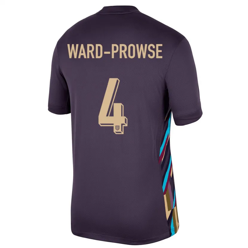 Danxen Herren England James Ward-Prowse #4 Dunkle Rosine Auswärtstrikot Trikot 24-26 T-Shirt