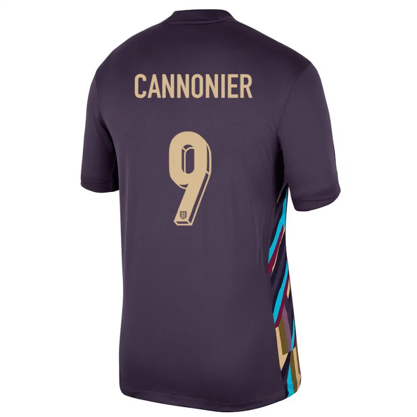 Danxen Herren England Oakley Cannonier #9 Dunkle Rosine Auswärtstrikot Trikot 24-26 T-Shirt