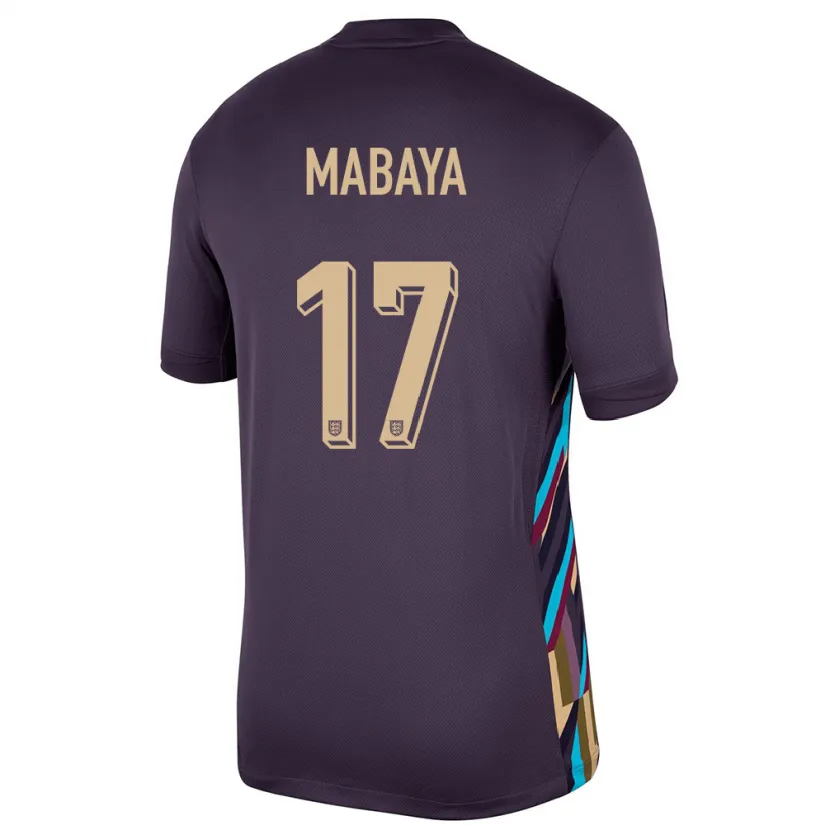 Danxen Herren England Isaac Mabaya #17 Dunkle Rosine Auswärtstrikot Trikot 24-26 T-Shirt
