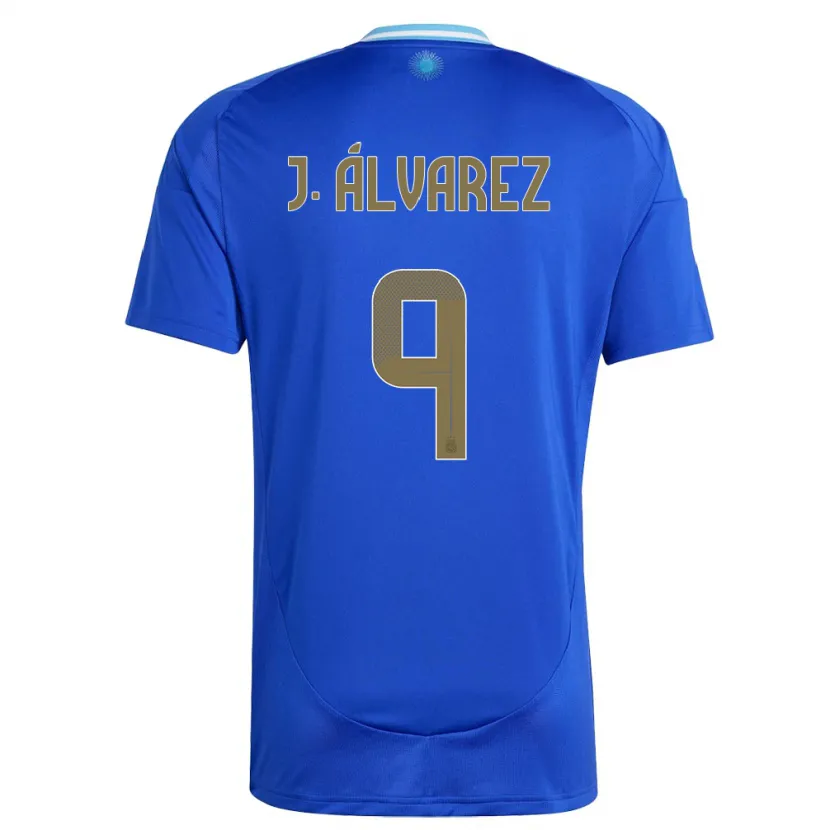 Danxen Herren Argentinien Julian Alvarez #9 Blau Auswärtstrikot Trikot 24-26 T-Shirt